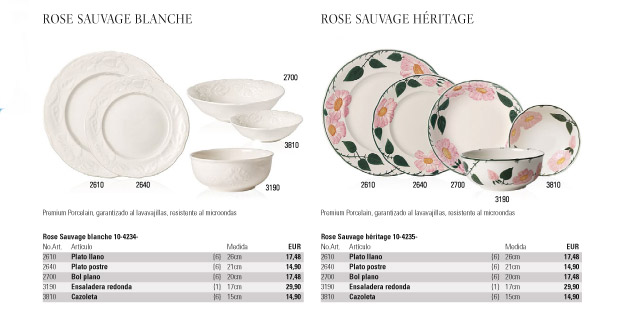 Villeroy and Boch Rose sauvage